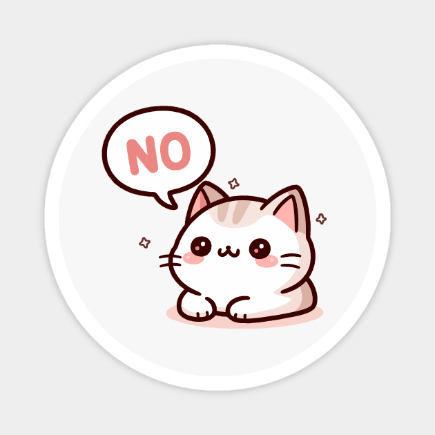 Whimsical Cat Says No Magnet by PhotoSphere